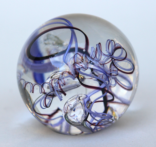 Click to view detail for DB-1023 Paperweight - Purple Abstract $75